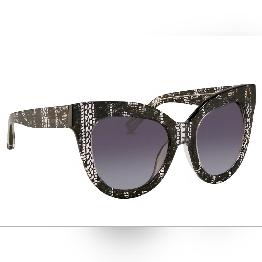 Linda Farrow Erdem Black Lace Sunglasses